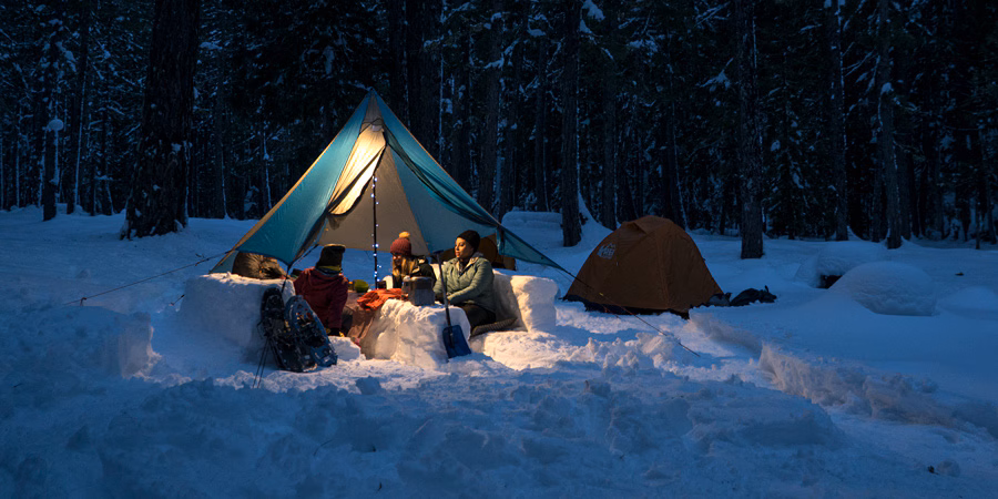 Winter Camping Setup